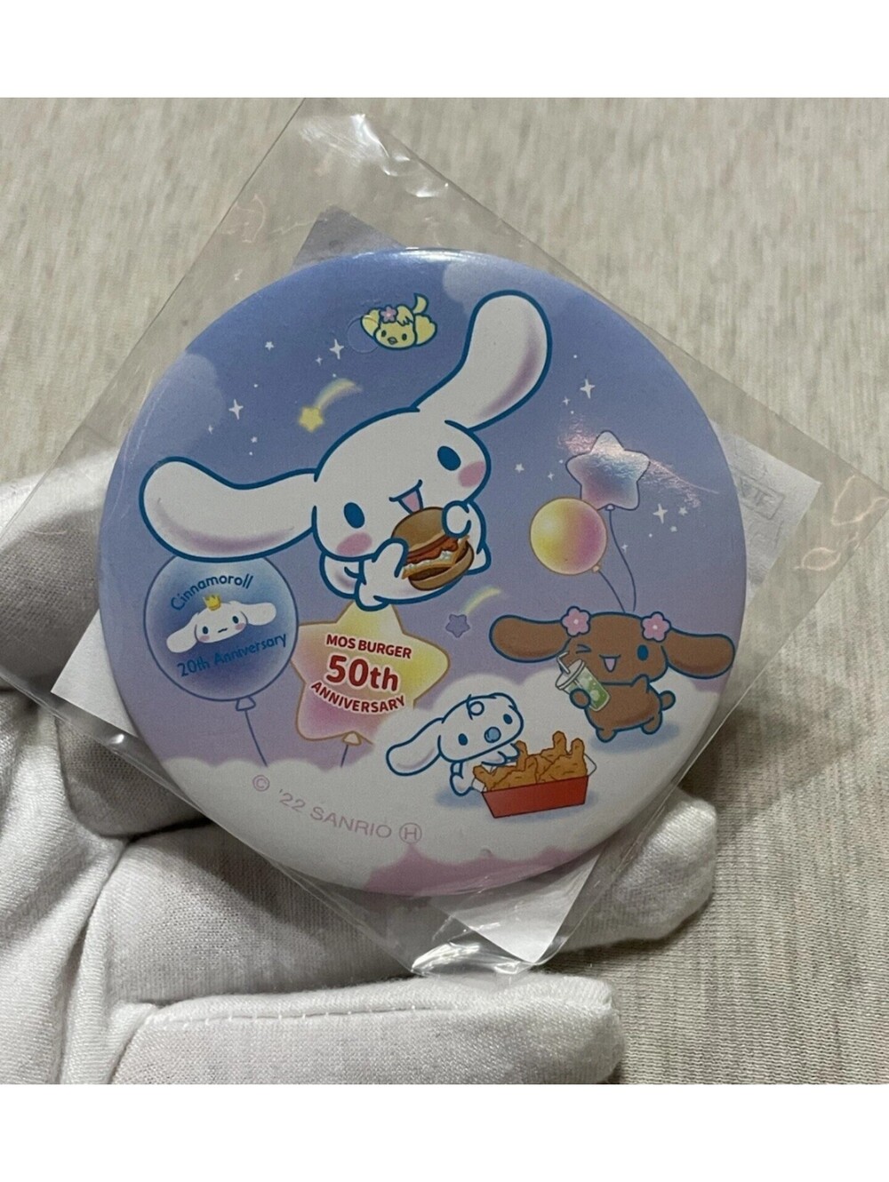 Cinnamoroll 20th Sanrio Characters Compact Pocket Mirror Japan Excl. Mos Burger